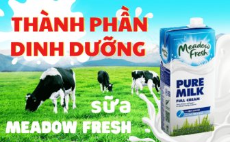 Thành phần dinh dưỡng sữa tươi Meadow Fresh