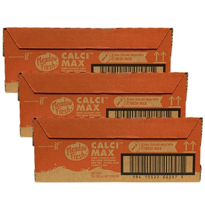 Combo 3 thùng Sữa tươi Meadow Fresh Canxi Max hộp 200ml