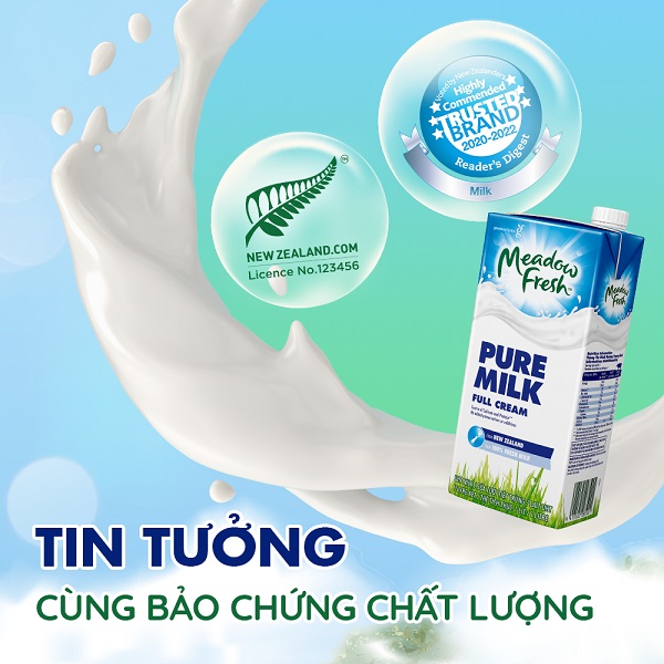 Sữa tươi Meadow Fresh không đường hay có đường
