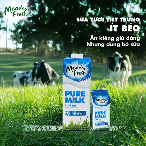 Sữa tươi Meadow Fresh không đường hay có đường